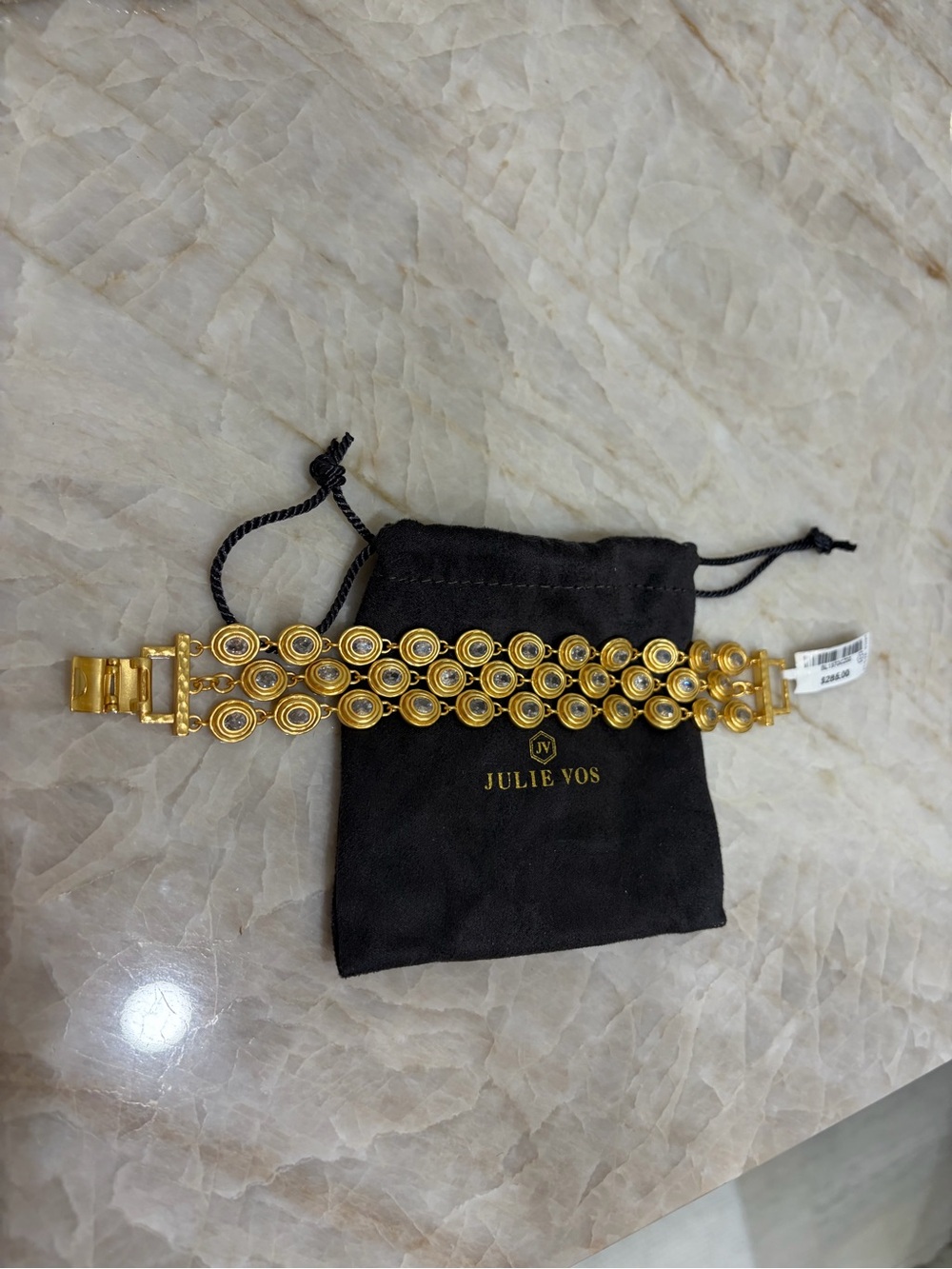 Julie Vos Gold Multi-Link Circle Bracelet